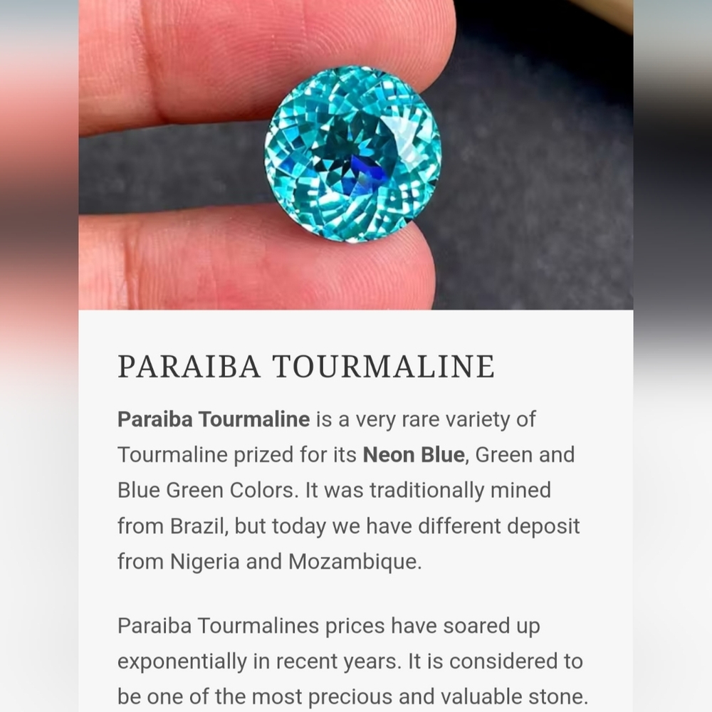 🌴🌊Summer Sale!🌊🌴Certified Seafoam Paraiba Tourmaline - Picture 10 of 10